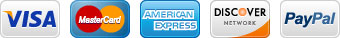 Visa Mastercard American Express Discover Network paypal
